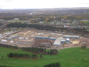 Aerial view of Plaster Rock Mill