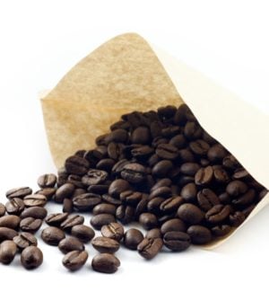 Coffee filter with beans